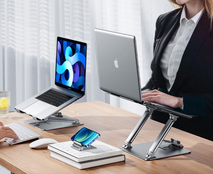 Laptop Stand Ergonomic Aluminum Portable Adjustable Height Laptop Holder Carousel 2