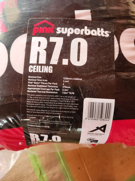 Ceiling Insulation Pink batts R7.0 Carousel 2