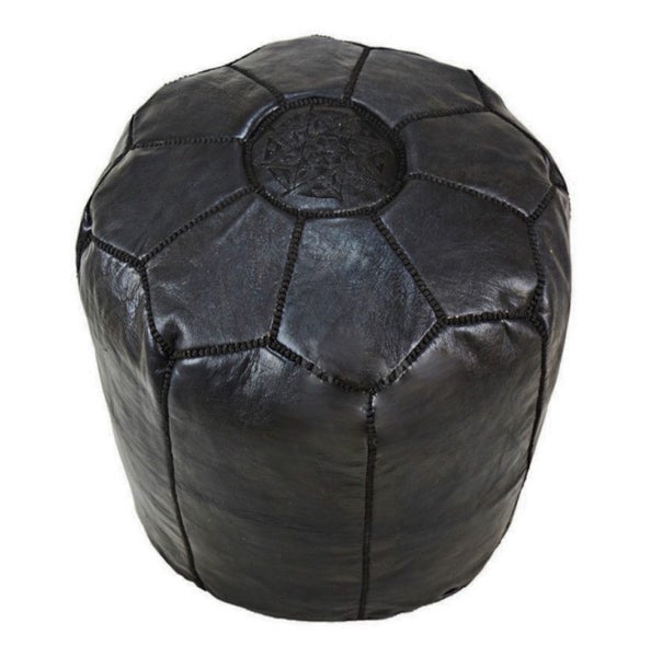 Tall Moroccan Leather TABOURET Pouf Carousel 2