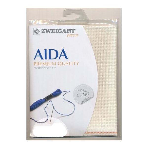 Zweigart Cross X Stitch Aida Cloth 16 Ct Ecru Cream 48x36cm Fabric Carousel 1
