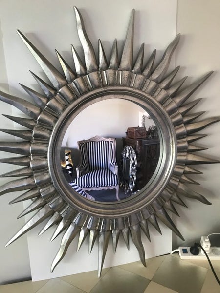 Louis XV french antique copy --Sun mirror in silver gilding SALE PRICE Carousel 1