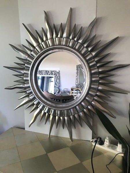 Louis XV french antique copy --Sun mirror in silver gilding SALE PRICE Carousel 2