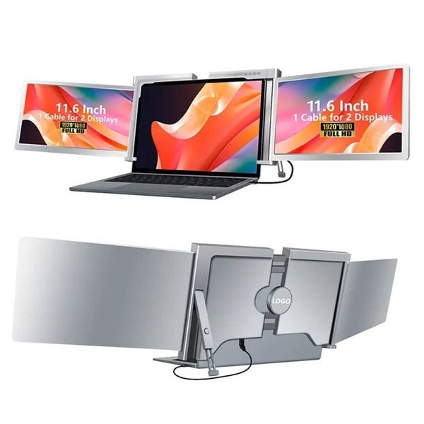 11.6 Inch Fopo Triple Portable Monitor 1080p Fhd Ips Triple Monitor Laptop Sc... Carousel 1