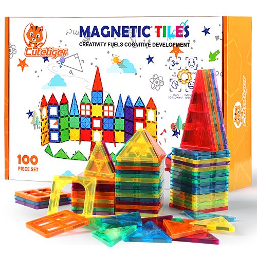 100PCS Mangetic Tiles, Magnet Building Toys Carousel 2