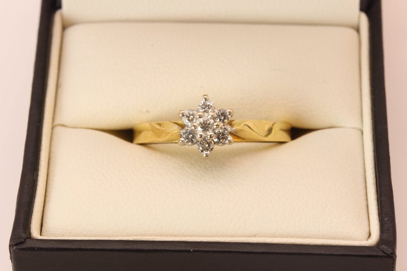 0.25CT ‘Michael Hill’ 18ct Diamond Cluster ring Carousel 1