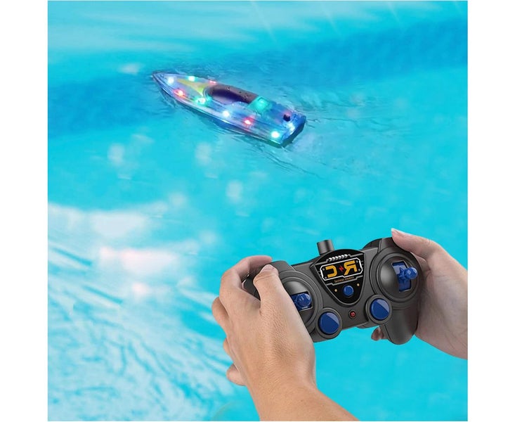 Kids RC Boats with LED Light 2.4GHz 15KM/H Speed Racing Remote Control Ship Carousel 2