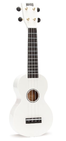 Mahalo - Rainbow Series Soprano Ukulele - White : BidBud