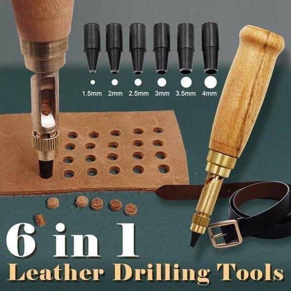 Screw Hole Punch Leather Tool Book Drill Craft Paper Punch Kit Carousel 1