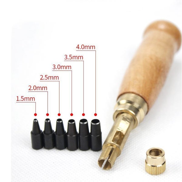 Screw Hole Punch Leather Tool Book Drill Craft Paper Punch Kit Carousel 2