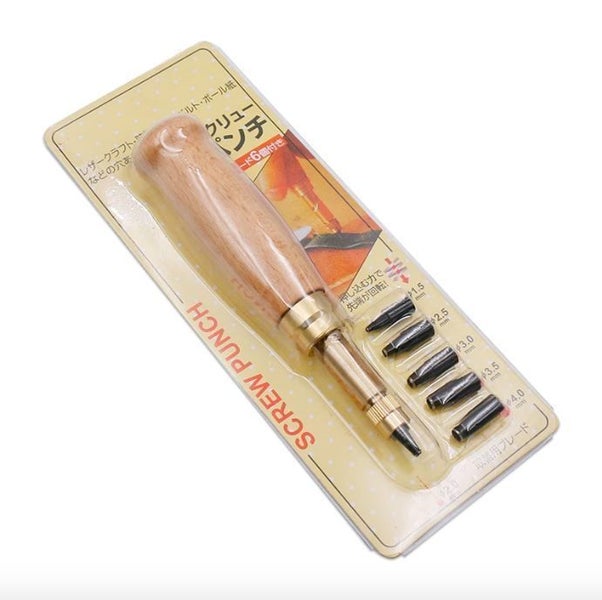 Screw Hole Punch Leather Tool Book Drill Craft Paper Punch Kit Carousel 10