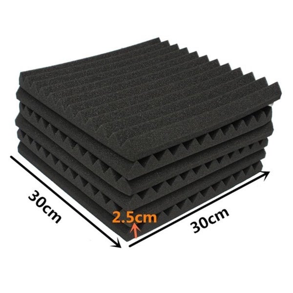 24 pieces Soundproofing Foam Studio Acoustic Panels Studio Foam Wedges New Carousel 10
