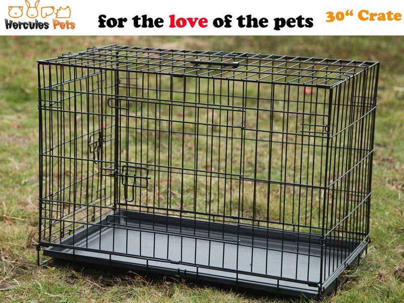 Dog Crate Collapsible Metal Cage 30" 77cm Carousel 2