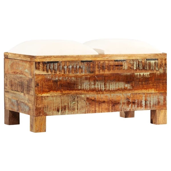 Storage Bench Solid Reclaimed Wood 80x40x40 Cm Xapoti Carousel 2