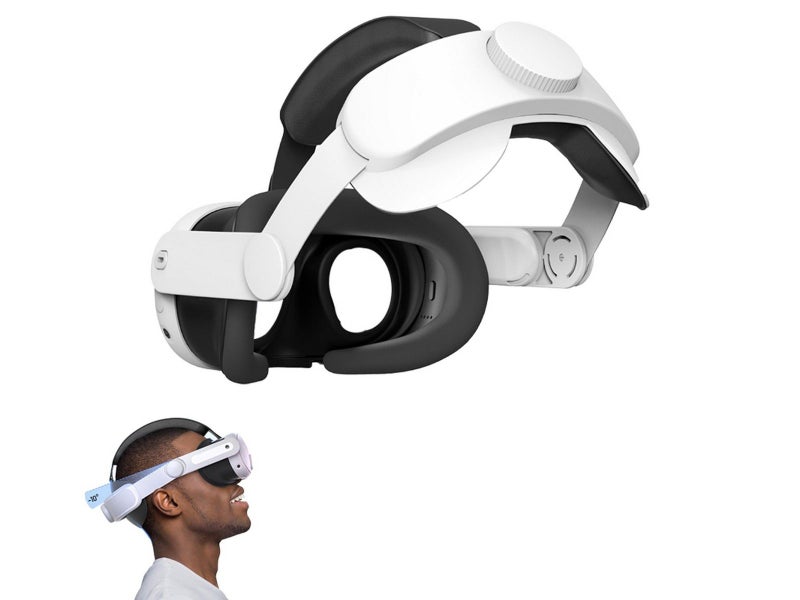 Adjustable Head Strap VR Accessories Compatible with Meta Quest 3 - White Carousel 1