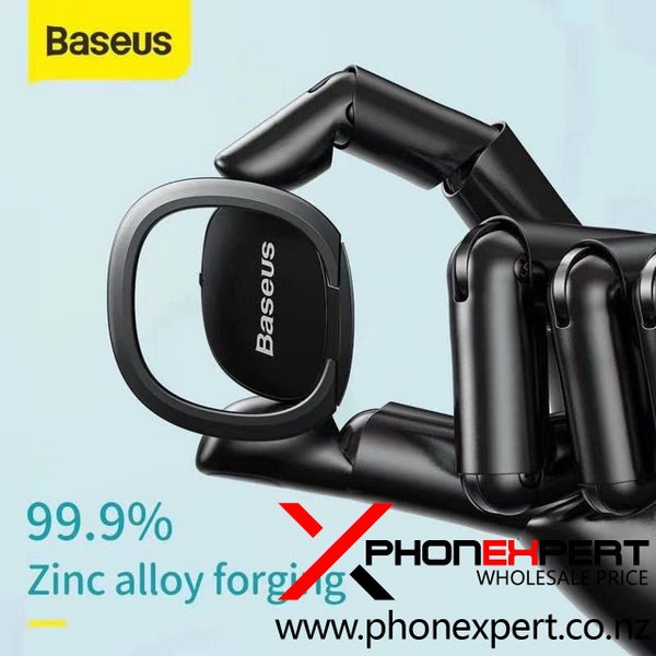 Baseus Phone Ring Holder 360° Rotation Loop Finger Kickstand Slim Thin SILVER Carousel 9