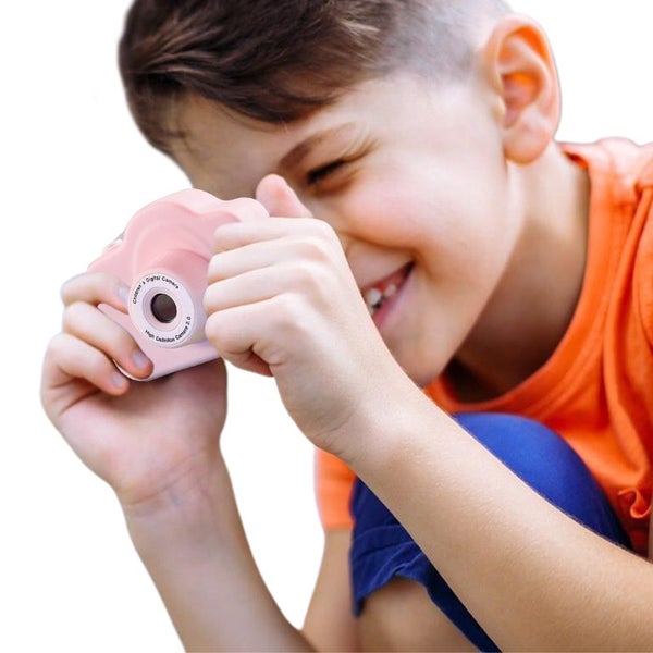 Toy Kids Dual Camera HD Action Camera Digital Camera with Video Recorder-Pink Carousel 2