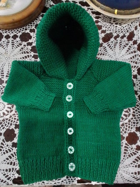 hand knitted Dark Green -Newborn-2 months62863864750209117