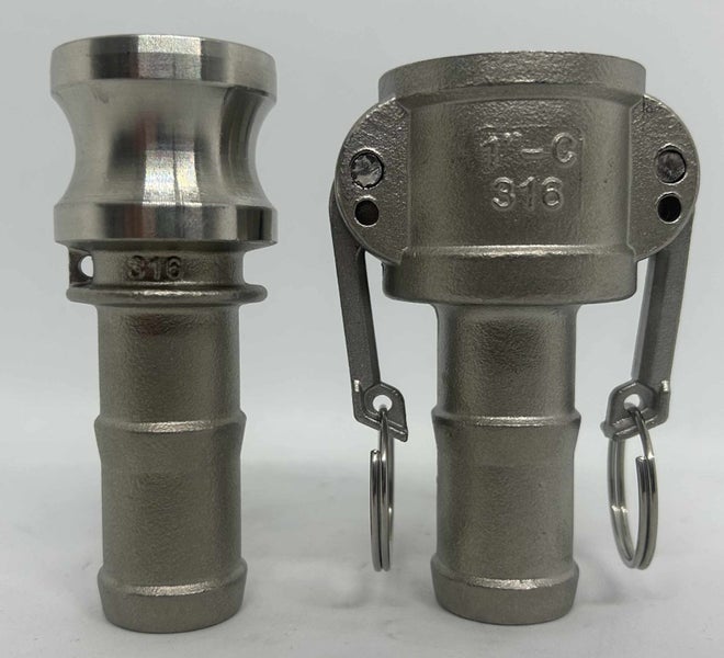 1" Type C + E 316 Stainless Steel Camlock Set Carousel 1