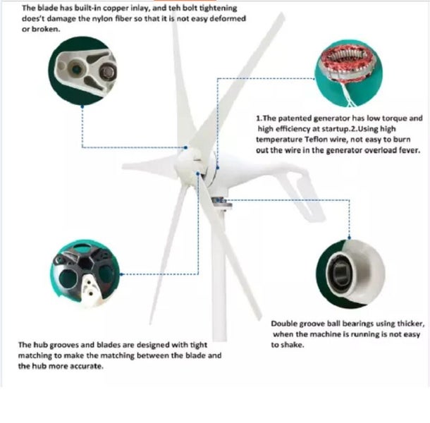New Wind Generator Turbine 400W 24VDC Sale Sale Carousel 2