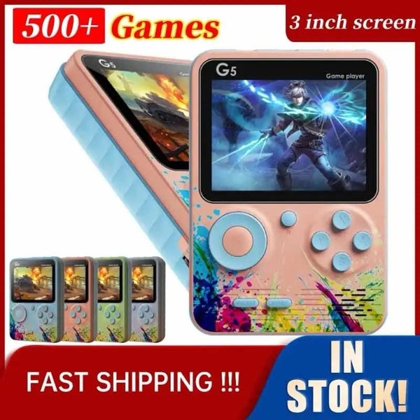 G5 Video Game Console 3-Inch Display 500 In Built Games Carousel 1