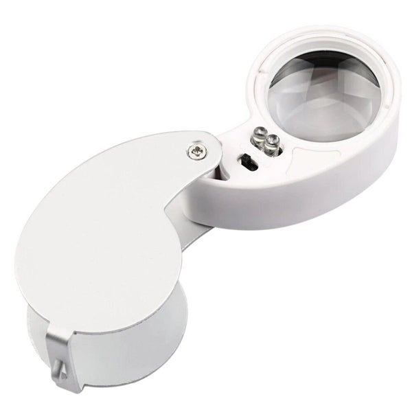 40X Portable Folding Magnifier Loupe - Illuminated Magnifier Carousel 2