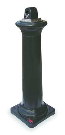 RUBBERMAID COMMERCIAL PRODUCTS Cigarette Receptacle, 1 gal., Black 4NY77 Carousel 1