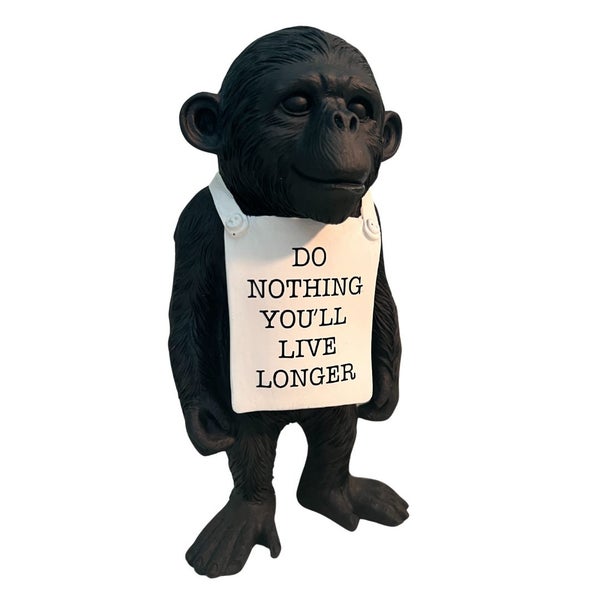 Primate Sign Figurine - Live Longer - Banksy Inspired630037040752671126
