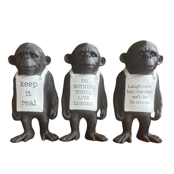 Primate Sign Figurine - Keep It Real - Banksy Inspired63003703940738111