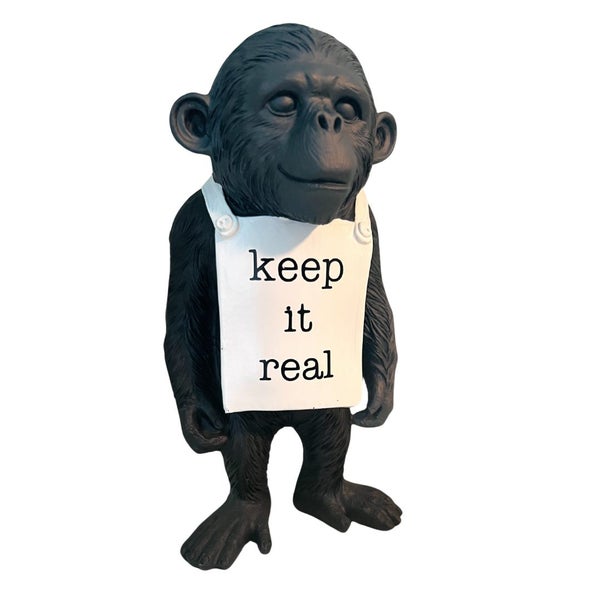 Primate Sign Figurine - Keep It Real - Banksy Inspired630037039407381127