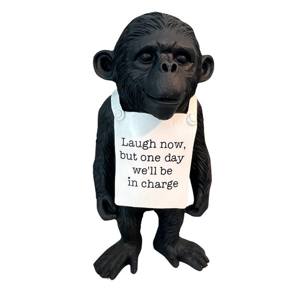Primate Sign Figurine - Laugh Now - Bansky Inspired630033932348181129