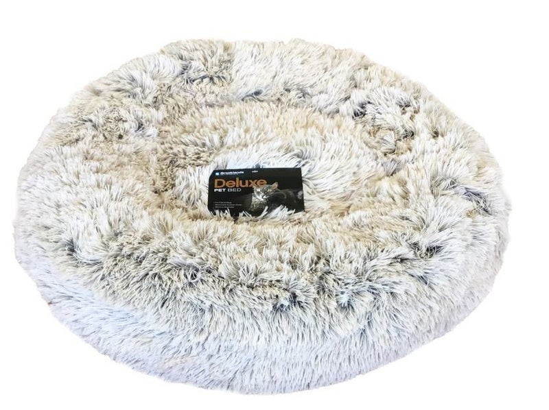CALMING DOG BED LATTE LARGE 90CM Carousel 1