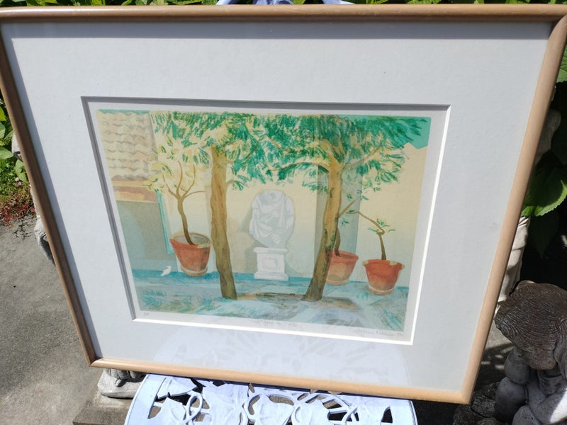 "Courtyard in Corfu" 1982(AP) by Joanne Robinson Carousel 2