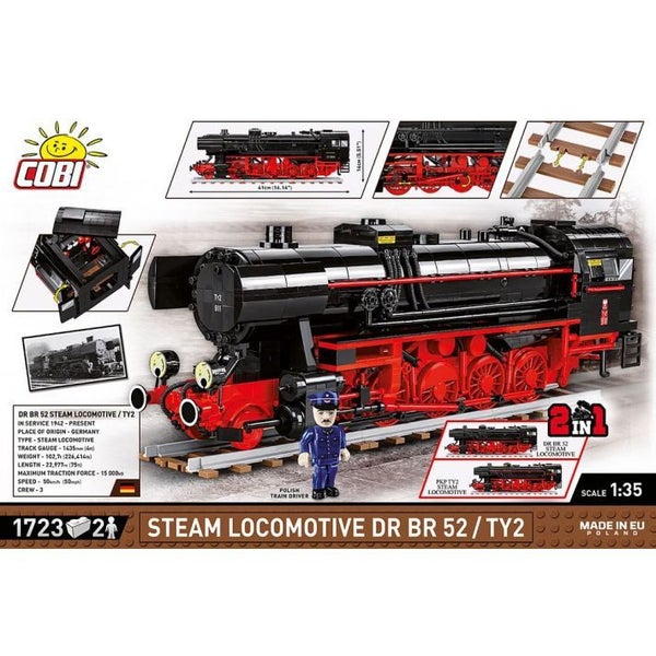 COBI-6283 | TRAINS /6283/ STEAM LOCOMOTIVE DR BR 52fTY2 1723 Carousel 2