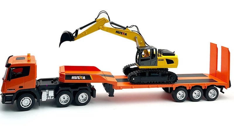 HUINA 1319 1/24 9CH RC TRUCK AND TRAILER W/6CH RC EXCAVATOR *COMBO SET Carousel 1