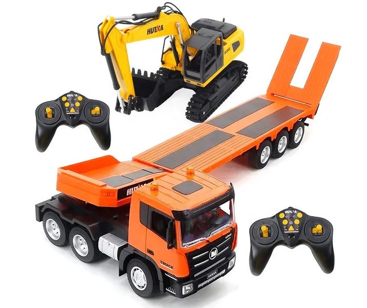 HUINA 1319 1/24 9CH RC TRUCK AND TRAILER W/6CH RC EXCAVATOR *COMBO SET Carousel 2
