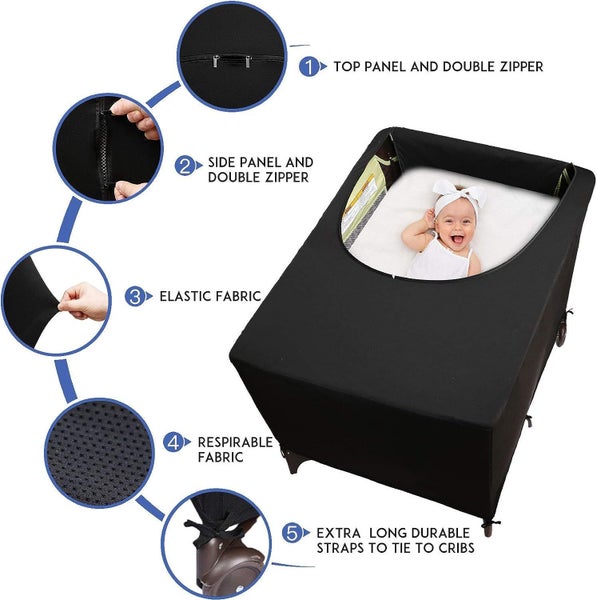 Blackout Cover for Pack N Play - Crib Blackout Cover Tent62995660254465111
