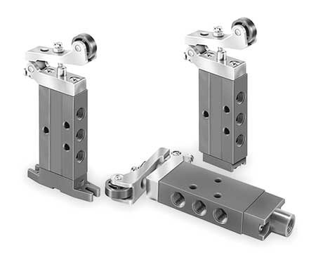 PARKER Manual Air Control Valve, Roller, Black 3FEA8 Carousel 1