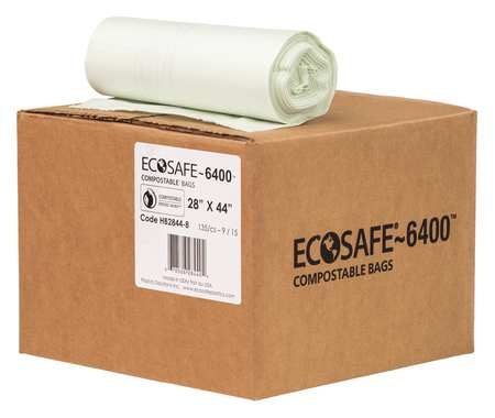 ECOSAFE-6400 Trash Bag, 35 gal., Green, PK135 52CG75 Carousel 1