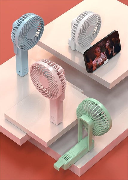 Green Handheld Fan,2000mAh Portable Fan Mini fan Small Personal Fan,Desk Fan Han Carousel 2