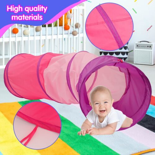 Tube Play Tent Playhouse Kids Crawl Tunnel Indoor Outdoor Toy Carousel 2
