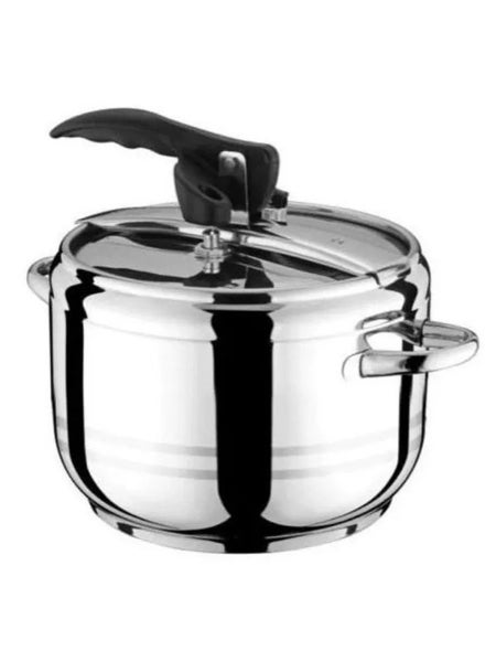 5 Lt. Flat Pressure Cooker Stainless Steel Induction Based One-Hand Opening Carousel 1