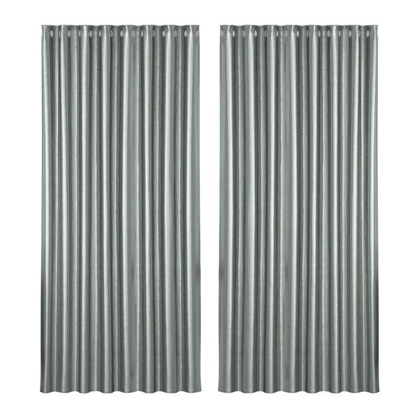 Artiss 2X Blockout Curtains Blackout Eyelet 300X230cm Grey Curtains & Drapes Carousel 1