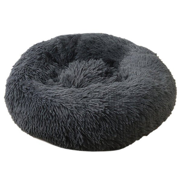 70 X 70Cm Soft Fluffy Pet Dog Cat Round Bed Grey Black Pet Beds HOD Health & Ho Carousel 1