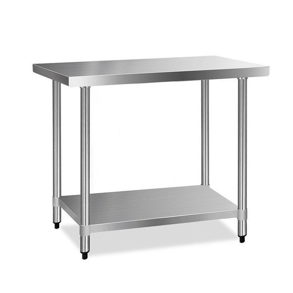 Cefito 610 X 1219Mm Commercial Stainless Steel Kitchen Bench Kitchen Benchtops Carousel 1