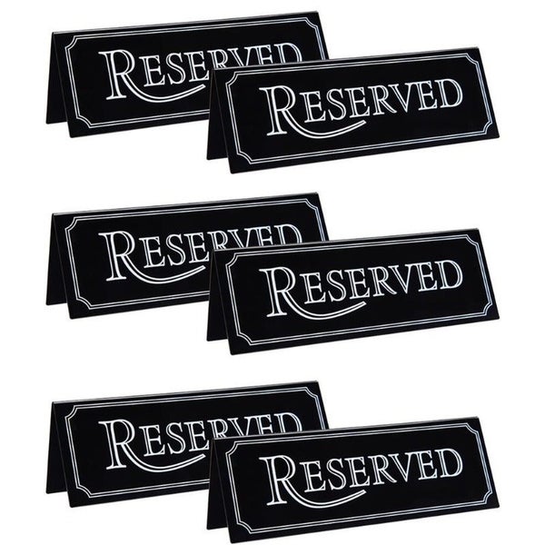 6Pcs Acrylic Reserved Table Signs Restaurant Wedding Party Carousel 1