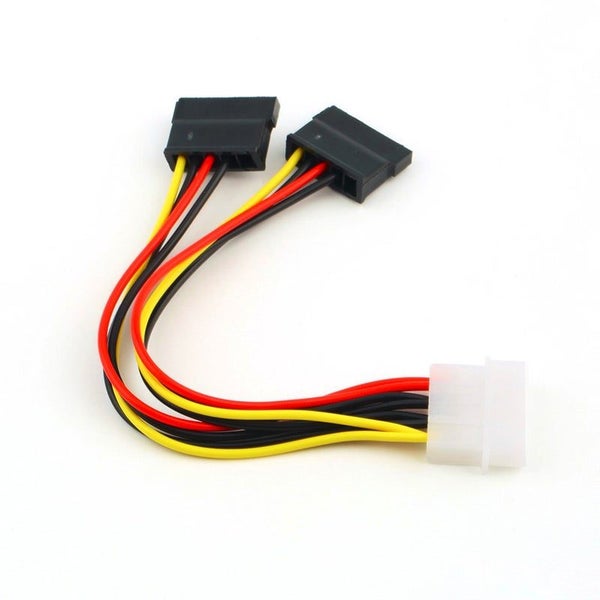 4 Pin Ide Molex To 2 Of 15 Serial Ata Sata Hdd Power Adapter Cable Dual Hard Dri Carousel 1