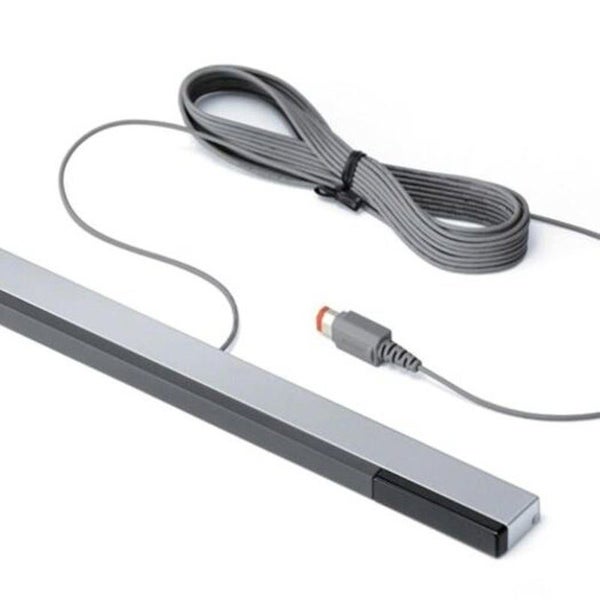 Wired Infrared Ray Sensor Bar Signal Receiver For Nintendo Wii Silver Carousel 1