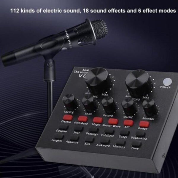 Audio External Live Broadcast Sound Card Usb Headset Microphone For Mobile Phone Carousel 1