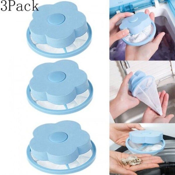 Washing Machine Hair Removal Filter Bag Laundry Ball Sky Blue Laundry Bags Carousel 1