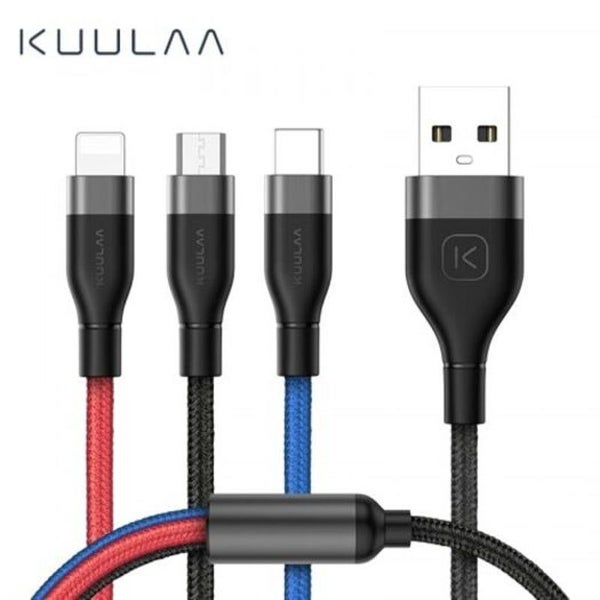 3 In 1 Usb Cable For Mobile Phone Micro Type Charger Multi 30Cm Carousel 1